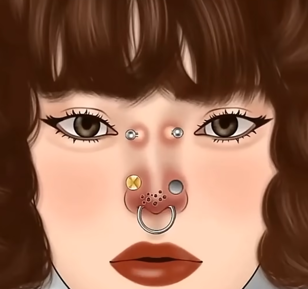 �������������� ��������, ������������ ������������, ��������������, nostril piercing, �������������� ���� ��������