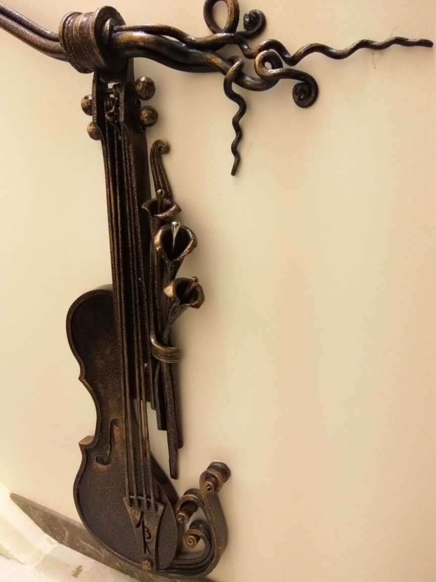 скрипка эстетика, кованная скрипка, авторская скрипка, скрипка, скрипка скульптура