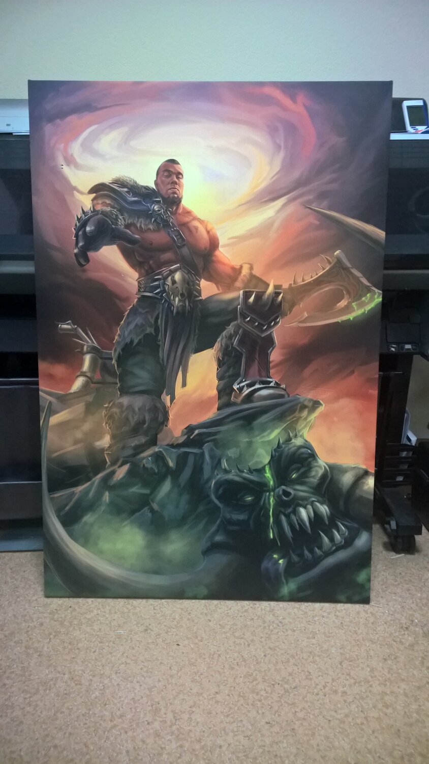 фэнтези герои, вселенная warcraft, громмаш адский крик, воин фэнтези, фэнтези