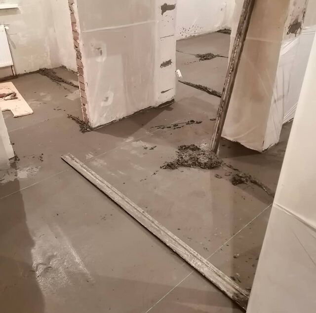 Стяжка пола под укладку плитки