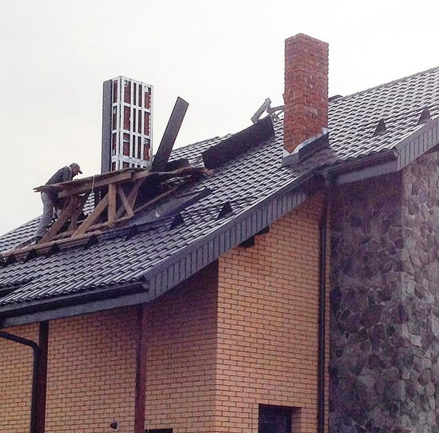 Монтаж дымников