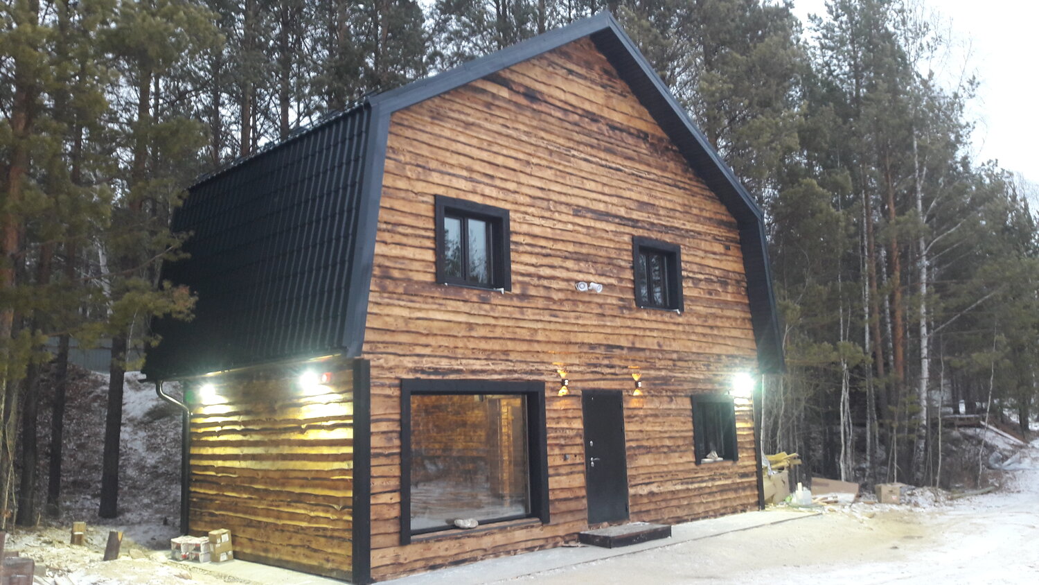 загородный дом, дом, дачный дом с мансардой 6х6м, коттедж, дача