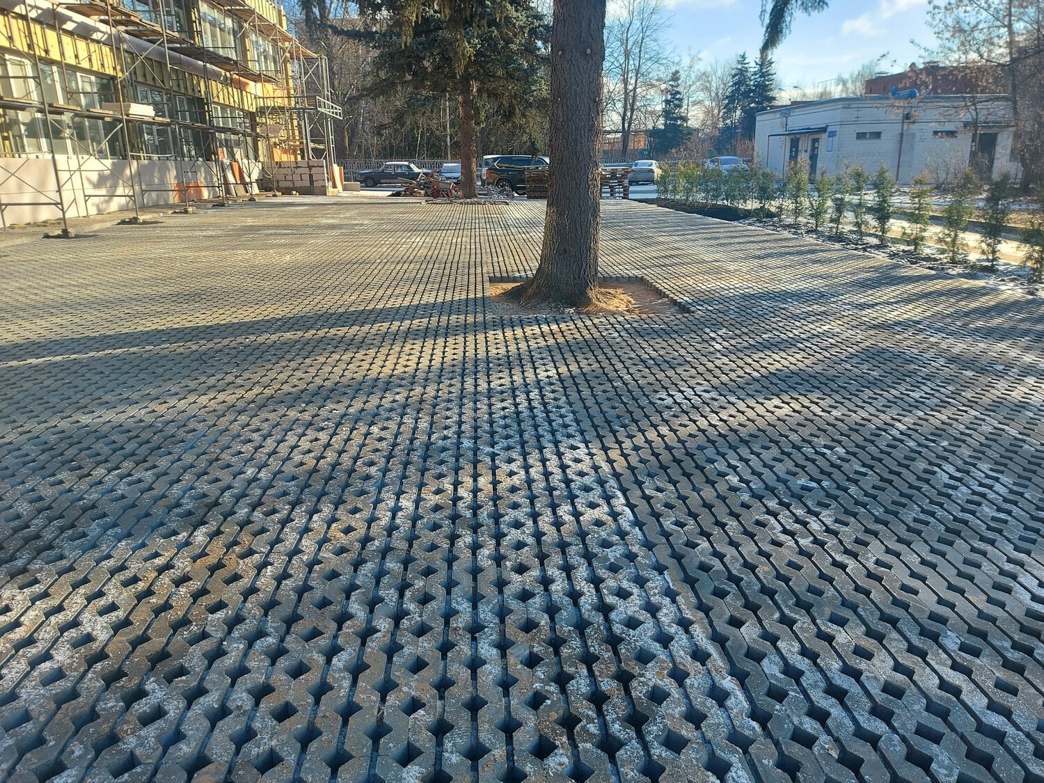 тротуарная плитка газонная решетка, экопарковка, тротуарная плитка нобетек газонная решетка коричневая, плитка газонная решетка, георешетка для дорожек