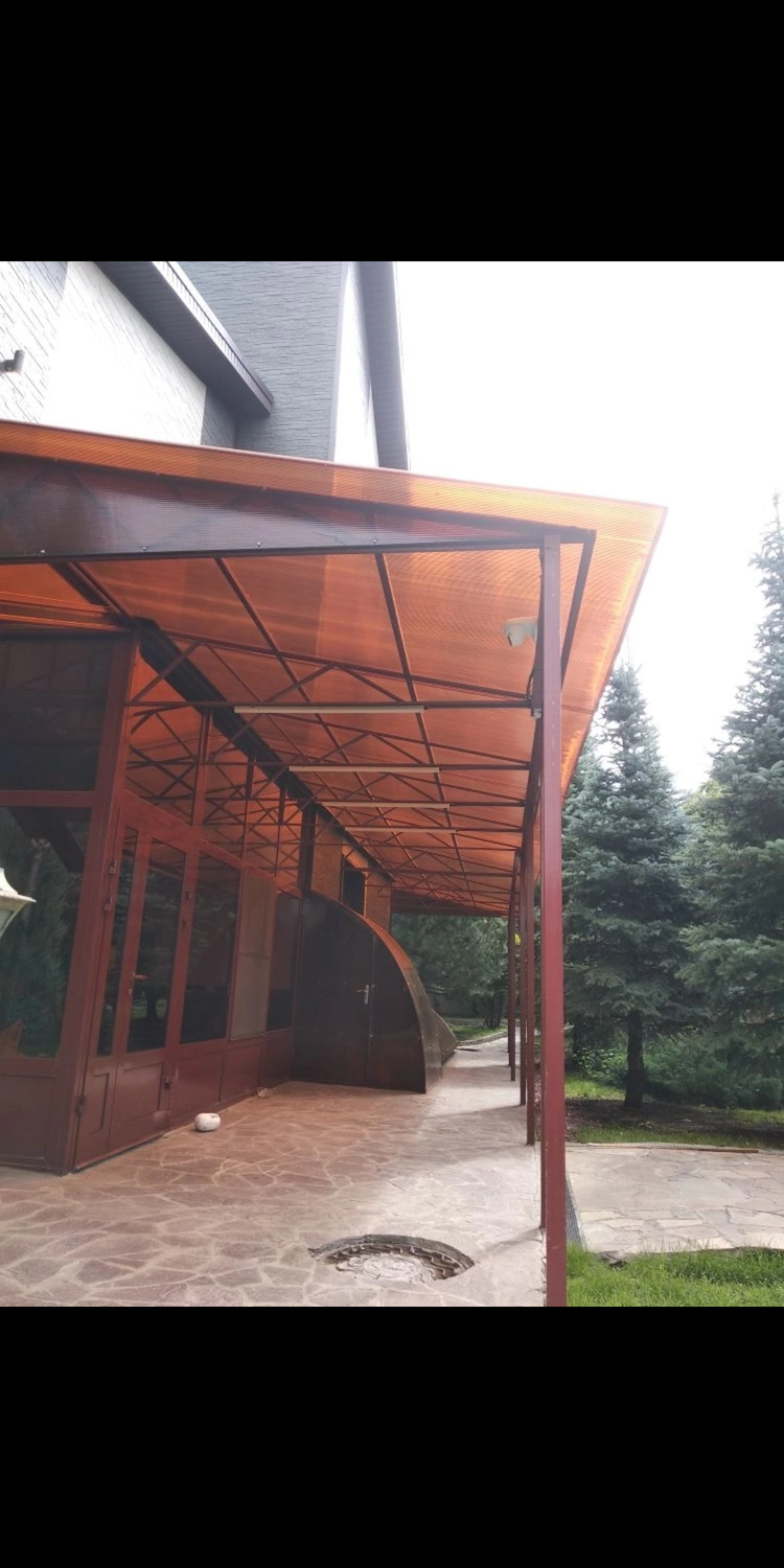 навес из поликарбоната, навес над крыльцом из поликарбоната, навес, угловой навес из поликарбоната, полукруглый навес из поликарбоната