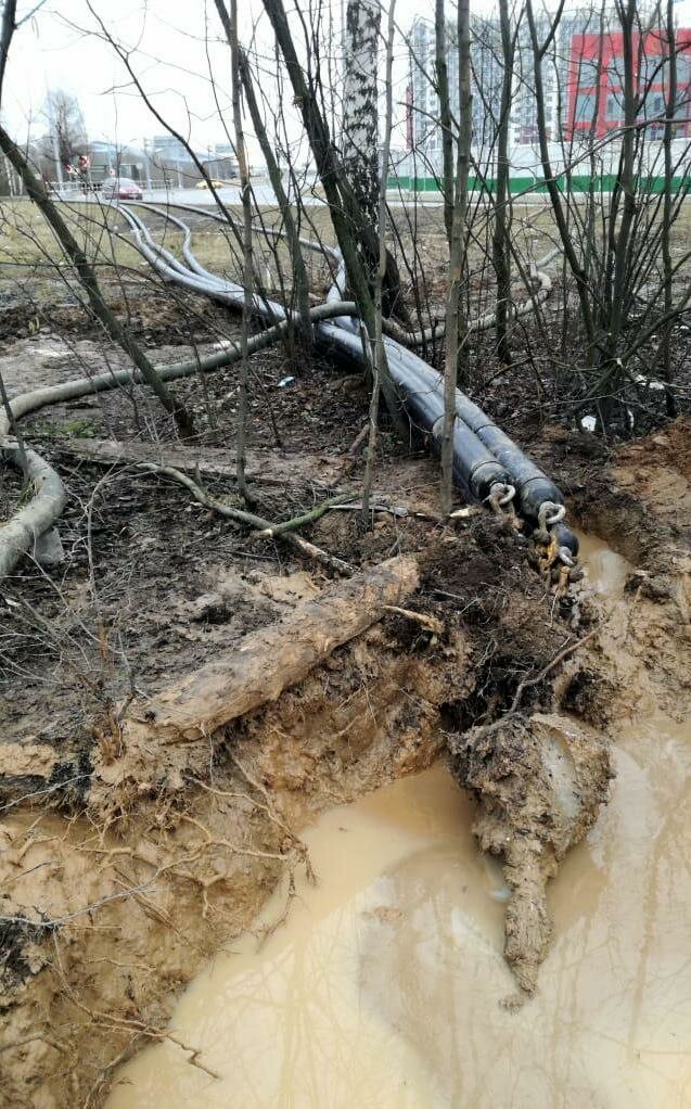 порыв водопровода, канализация на косой горе, дренаж участка высокие грунтовые воды, канализация в земле, прокладка сетей водоснабжения