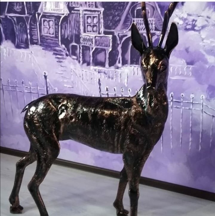 олень, олень скульптура, олень скульптор марц, скульптура яана коорта косуля, олень большой