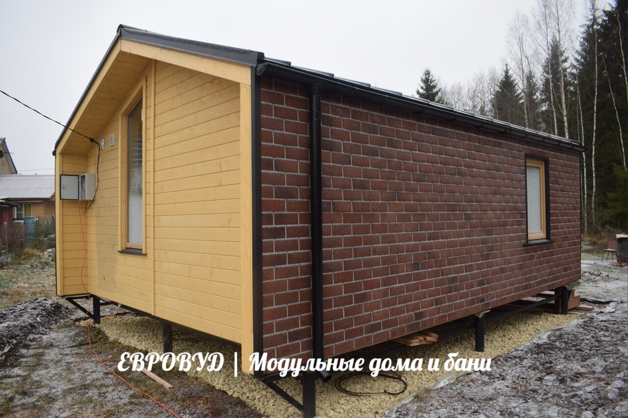 мобильная баня каркасная 2х4, модульная баня, каркасная баня, дачный домик, домик бытовка