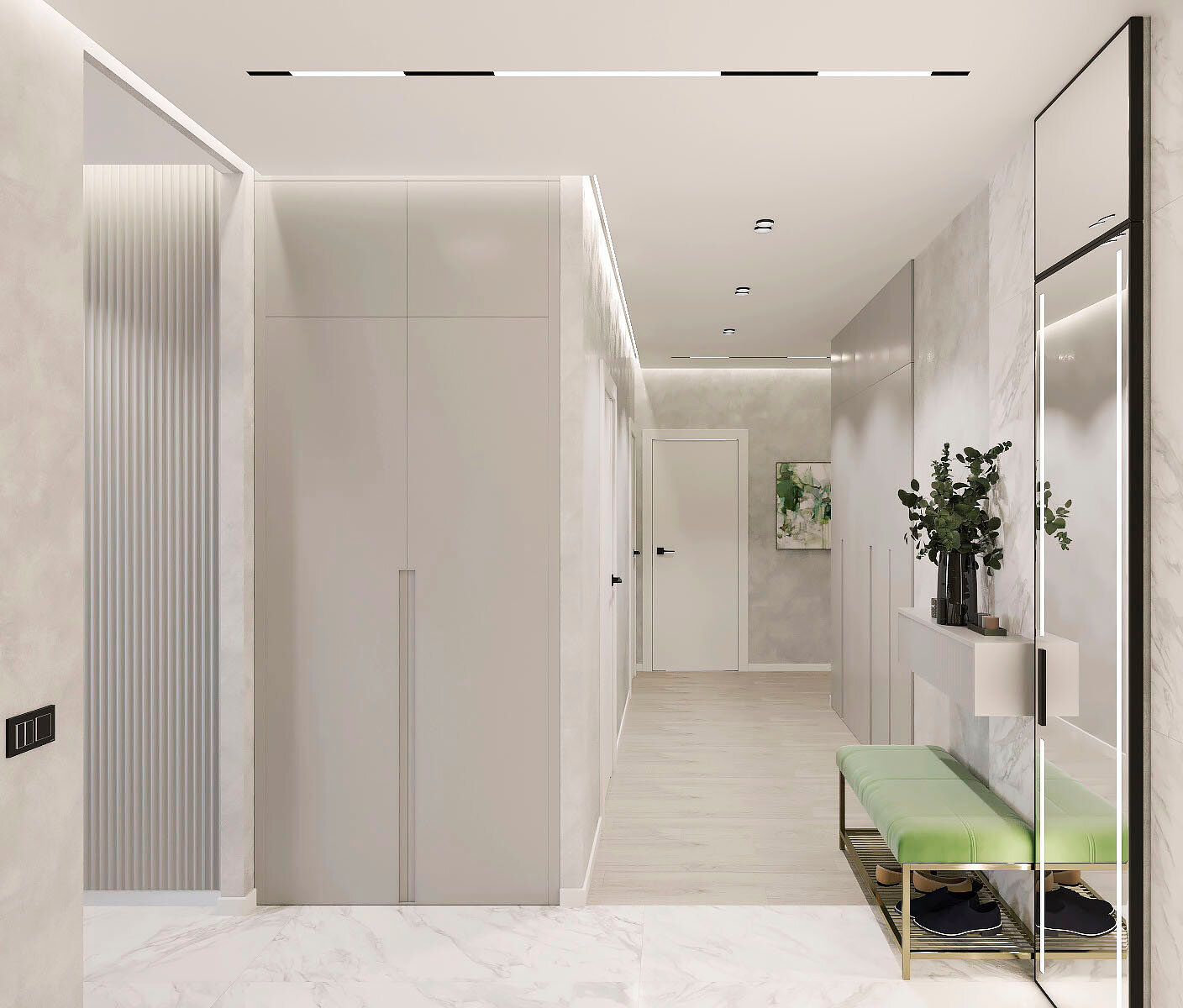 современный дизайн прихожей, интерьер прихожей в современном стиле, дизайн светлой прихожей, коридор современный дизайн, коридор в современном стиле
