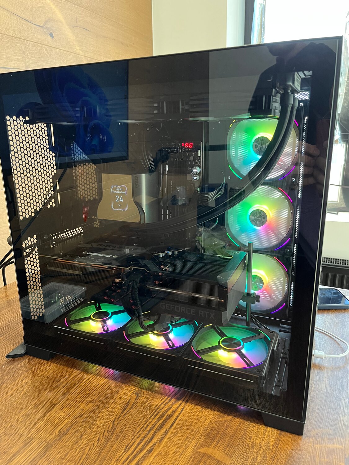техника, системный блок rtx 2080 i9 9900k, корпус компьютера, компьютерная техника, компьютер пк