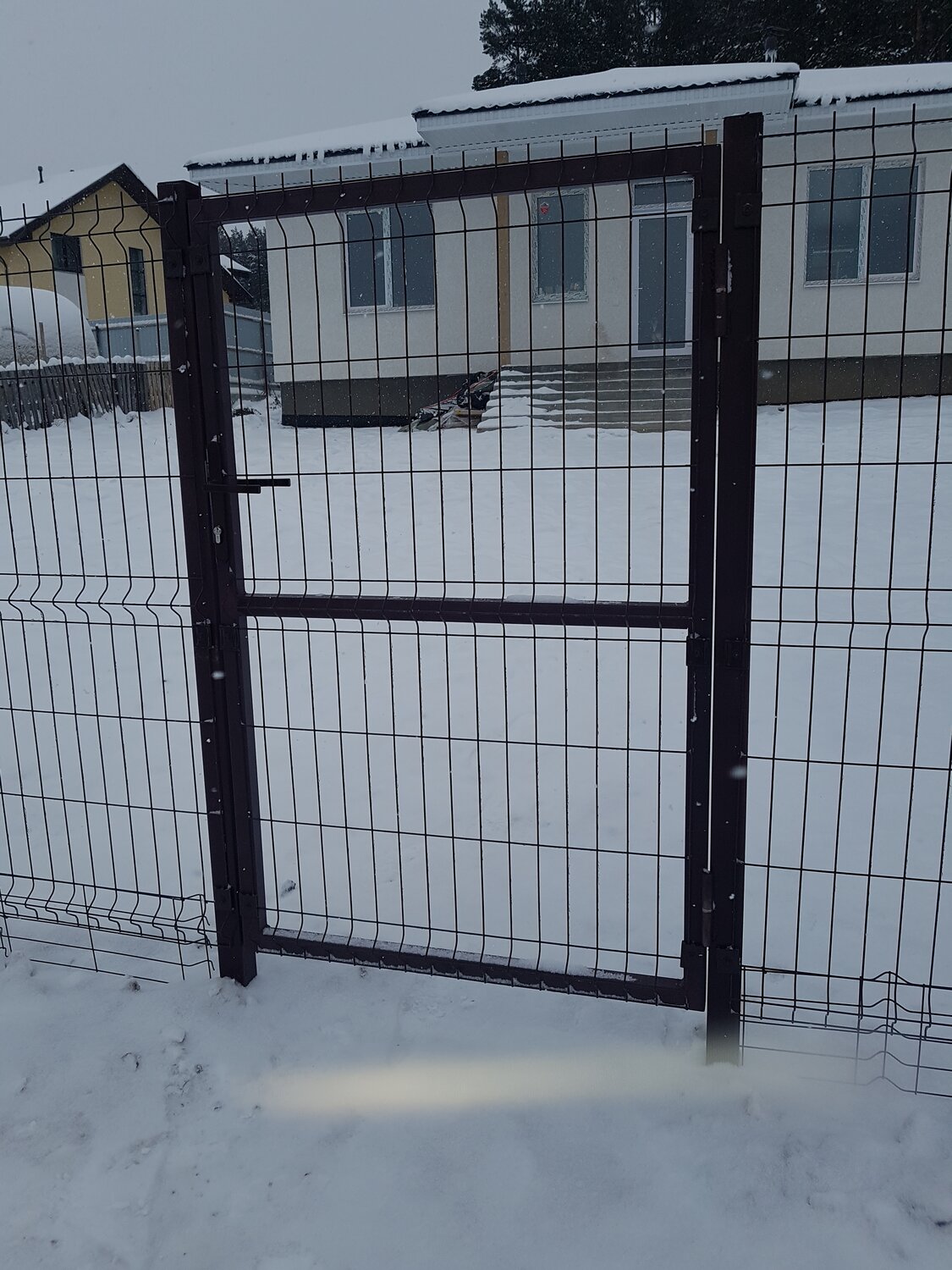 ворота заборы, металлический забор, распашные ворота, ограждение забор, ворота с калиткой 3д