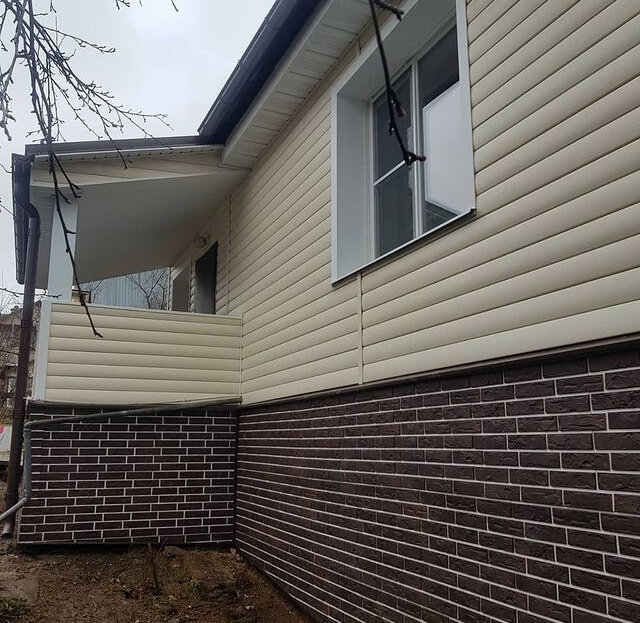 Монтаж фасад из имитация бруса