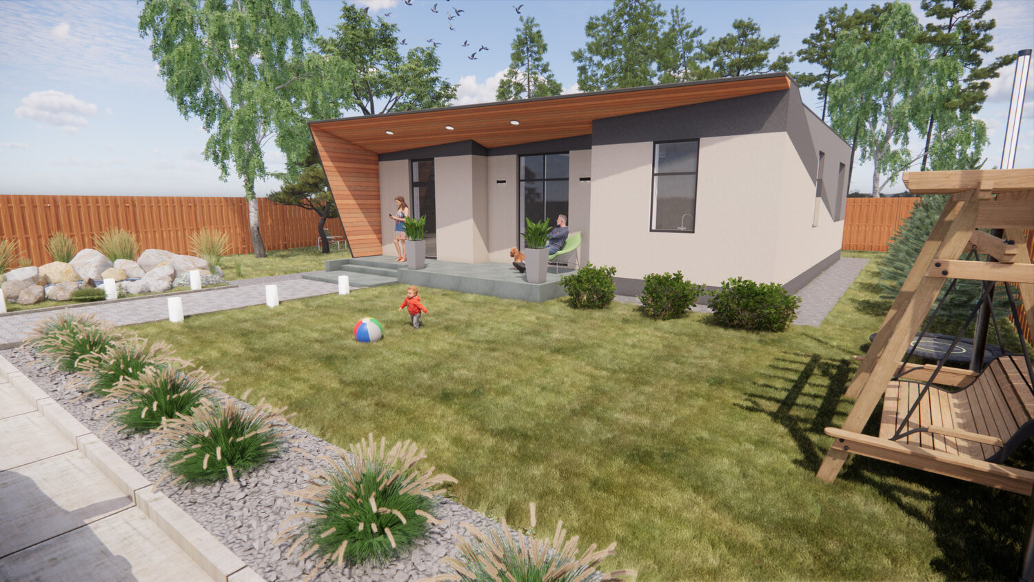 загородный дом, интерьер, одноэтажный дом, дом дизайн, ландшафтный дизайн проект