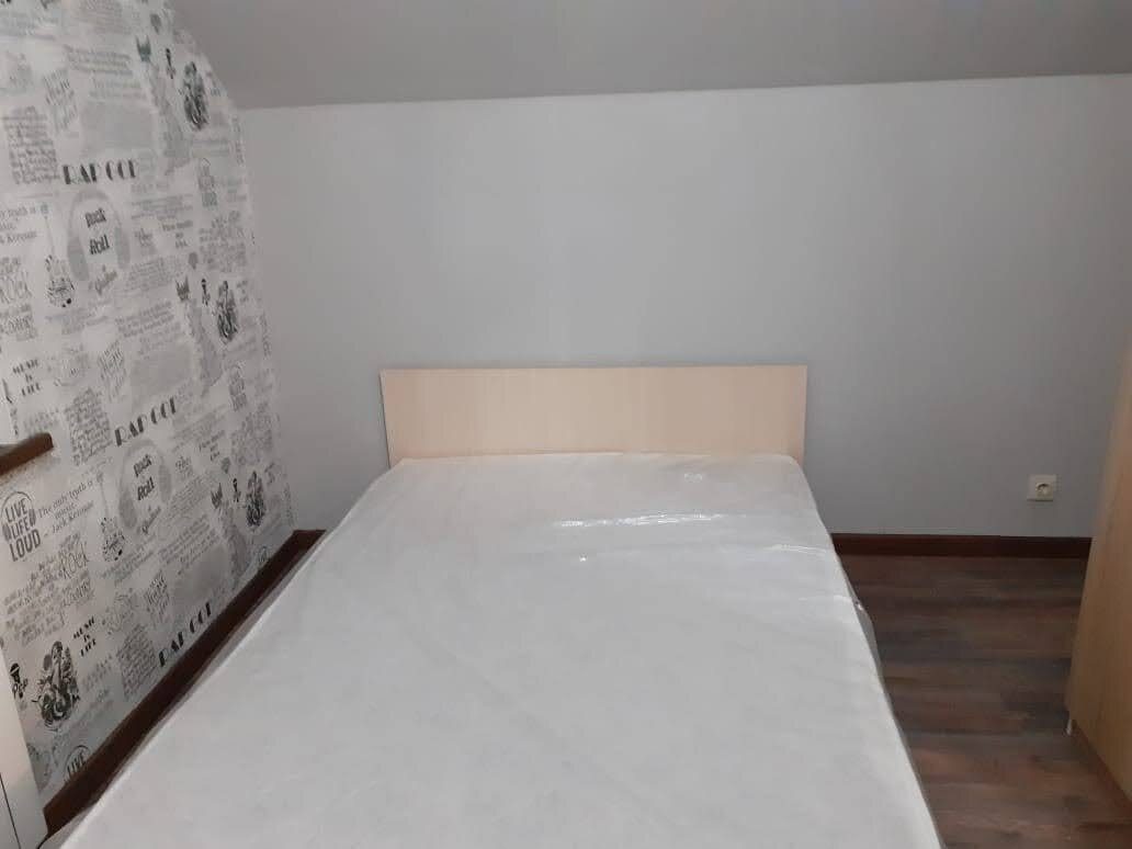 квартиры, двуспальная кровать, кровать с матрасом, кровати, кровать ikea 90*200 мальм