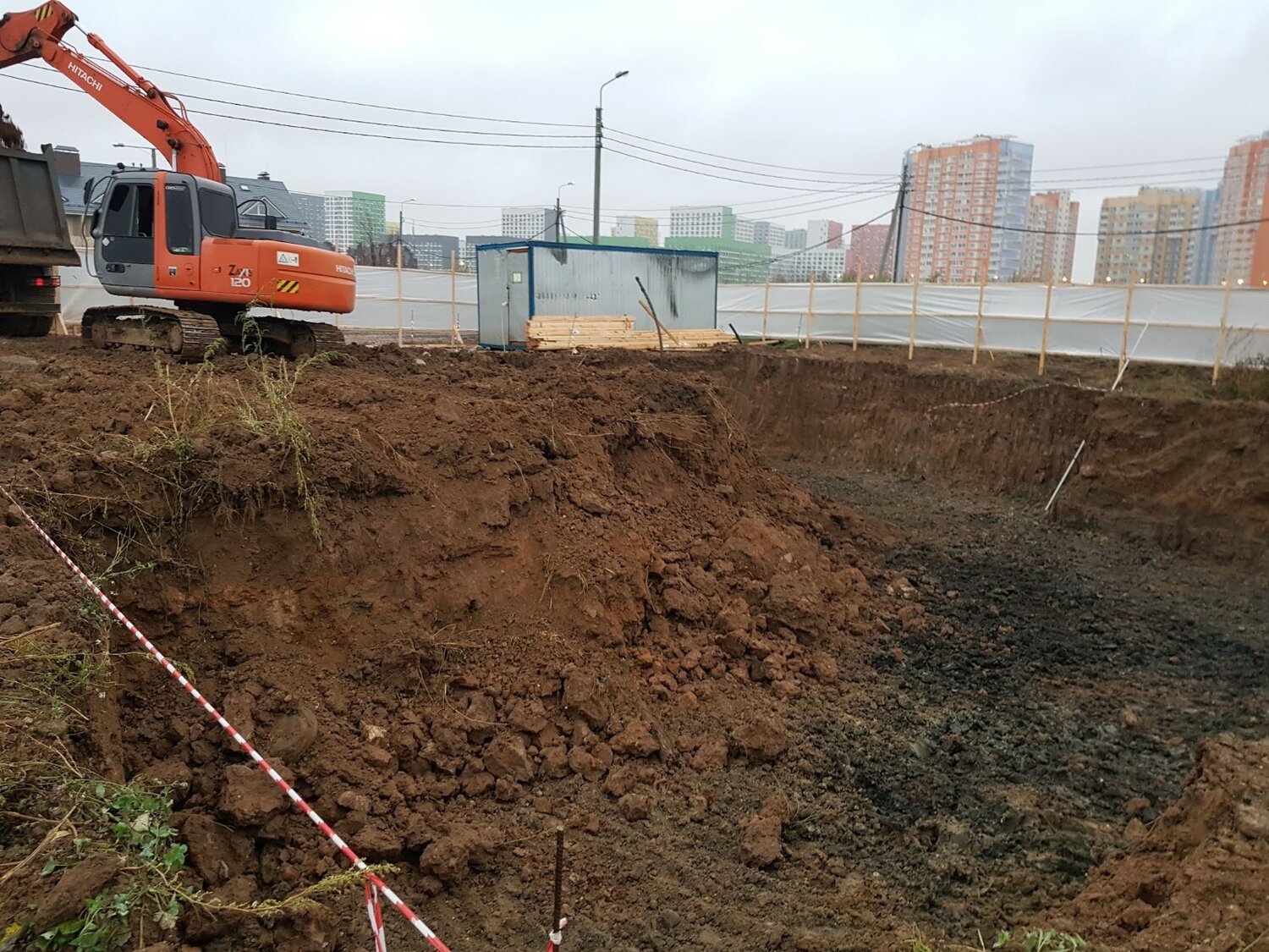 дорога, земляные работы, выемка грунта, ход строительства, стройка