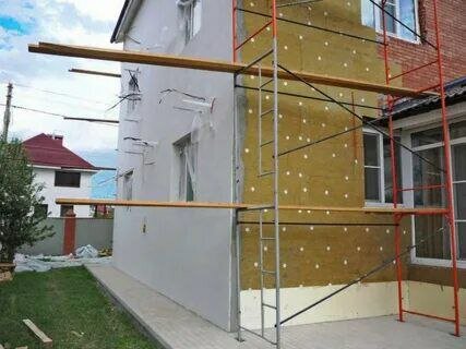 утепление фасада, штукатурный фасад rockwool, мокрый фасад, утепление фасада минватой, утепление фасада дома