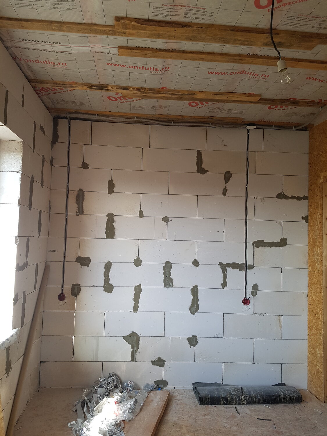 стена из газобетона, стройвариант кухонной, стен, трещины в стенах из газобетона, электромонтаж в квартире