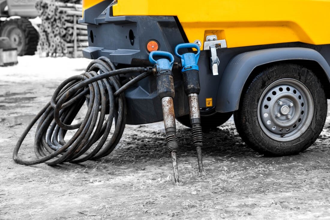 прицеп с установленным компрессором atlas copco xas88, техника, спецтехника, atlas copco, автомобиль