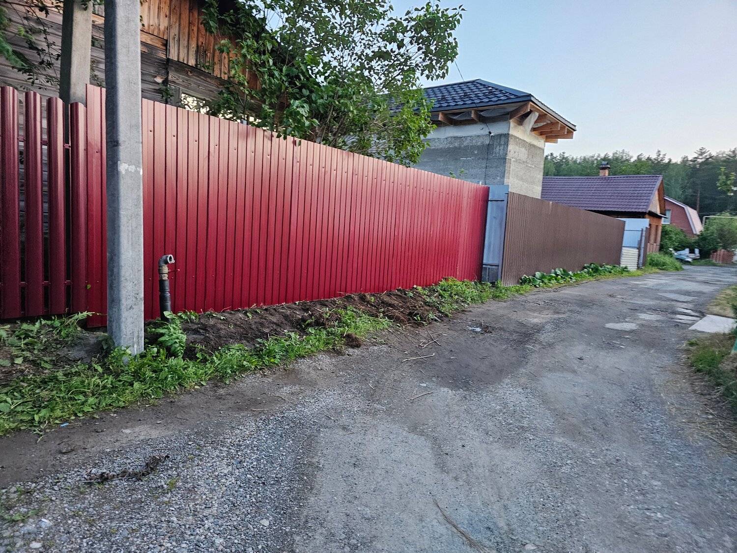 забор, забор из профнастила, профнастил забор, забор из профлиста, фотографии заборов