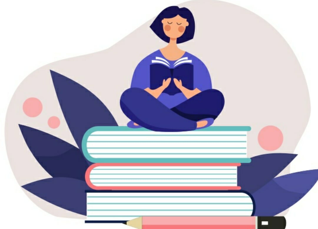 иллюстрация, девушка сидит на книгах вектор, дизайн человек сидит на книгах, девушка сидит на книгах иллюстрация, книга
