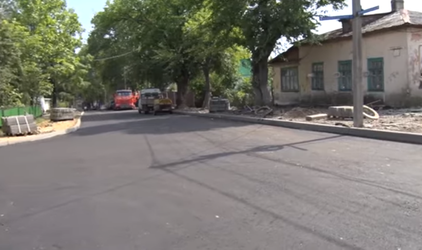 двор, улица, дорог, тротуар, дорожная