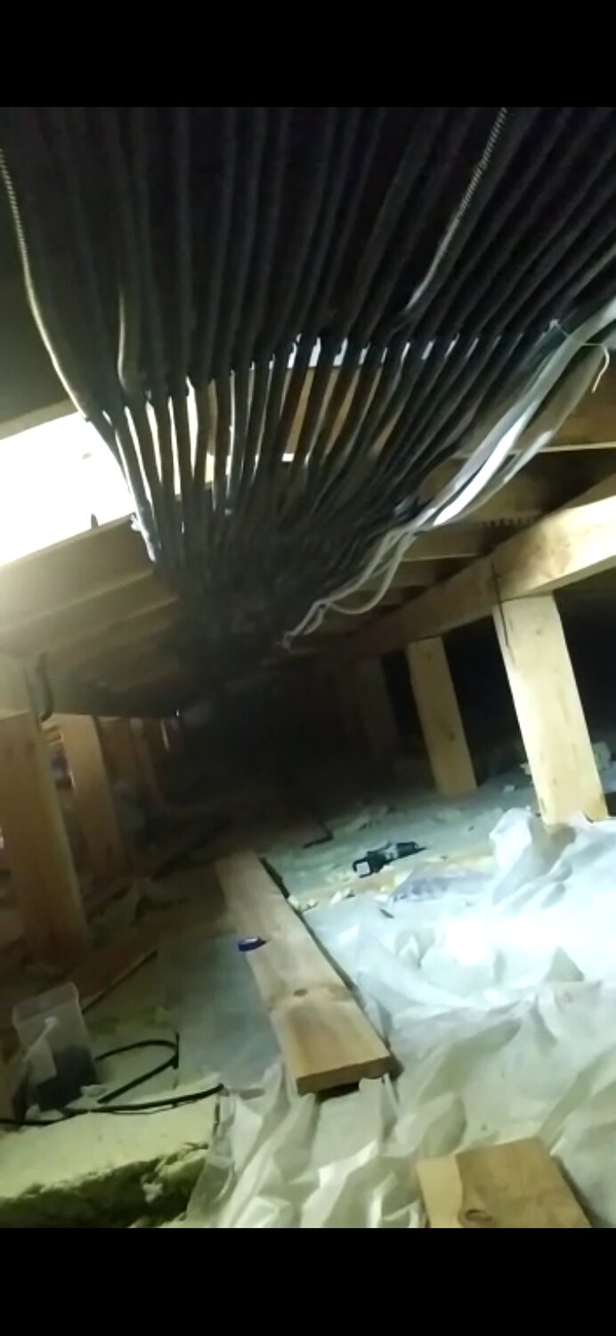 плэн монтаж на деревянный потолок, отопительная система плэн, плэн на потолок, теплоизоляция потолка в гараже, потолок