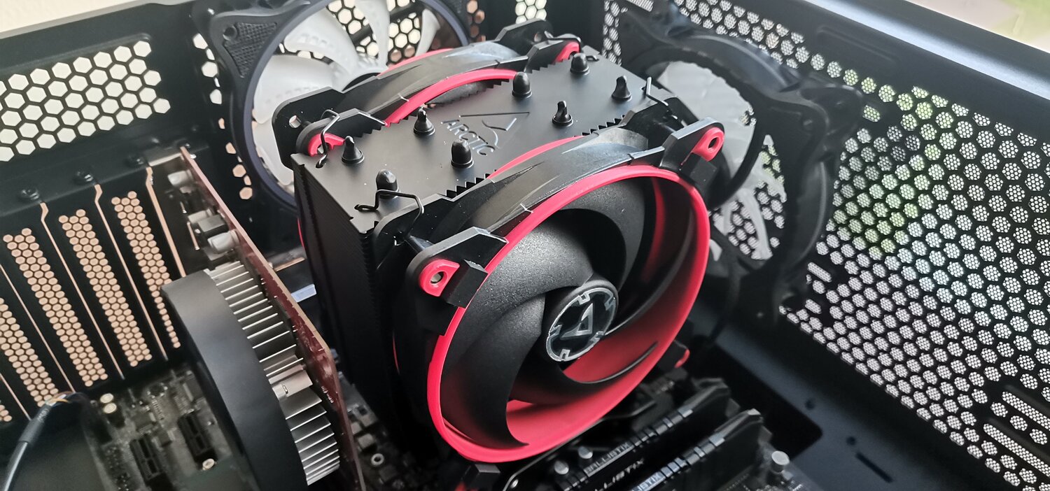 arctic cooling freezer 34 esports duo red, arctic freezer 34 esports duo, техника, кулер для процессора ocz ocztglad, кулер перекрывает слот видеокарты