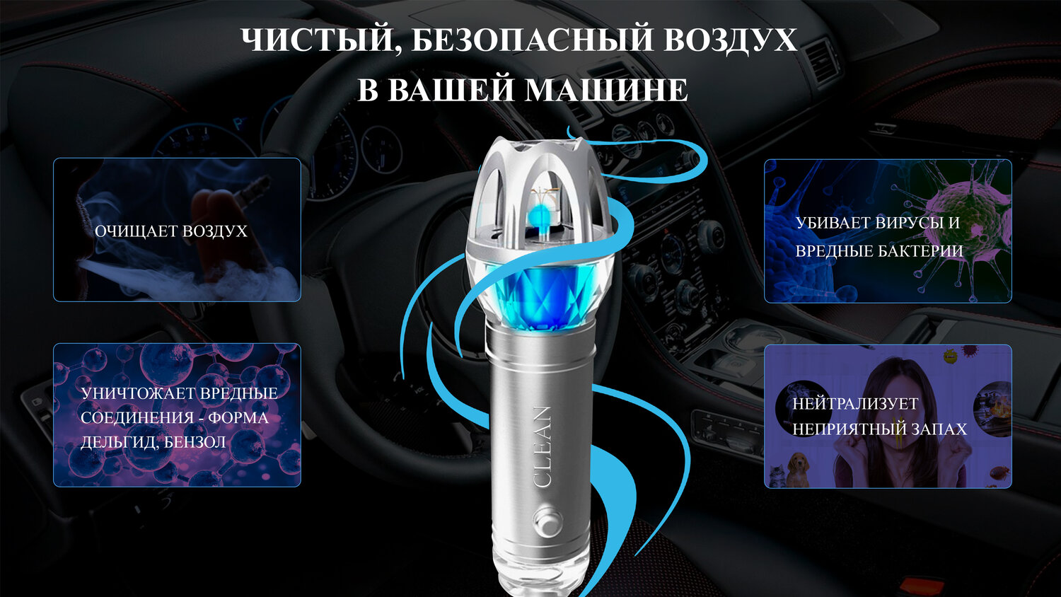 очистители для авто озоном, светодиодный фонарь, светодиодный светильник, светодиодная лампа, светильник автомобиль