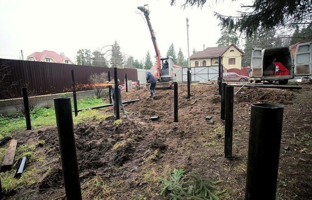 Строительство свайного фундамента