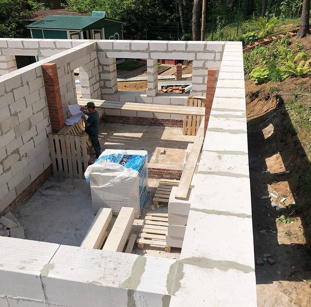 Кладка пеноблоков