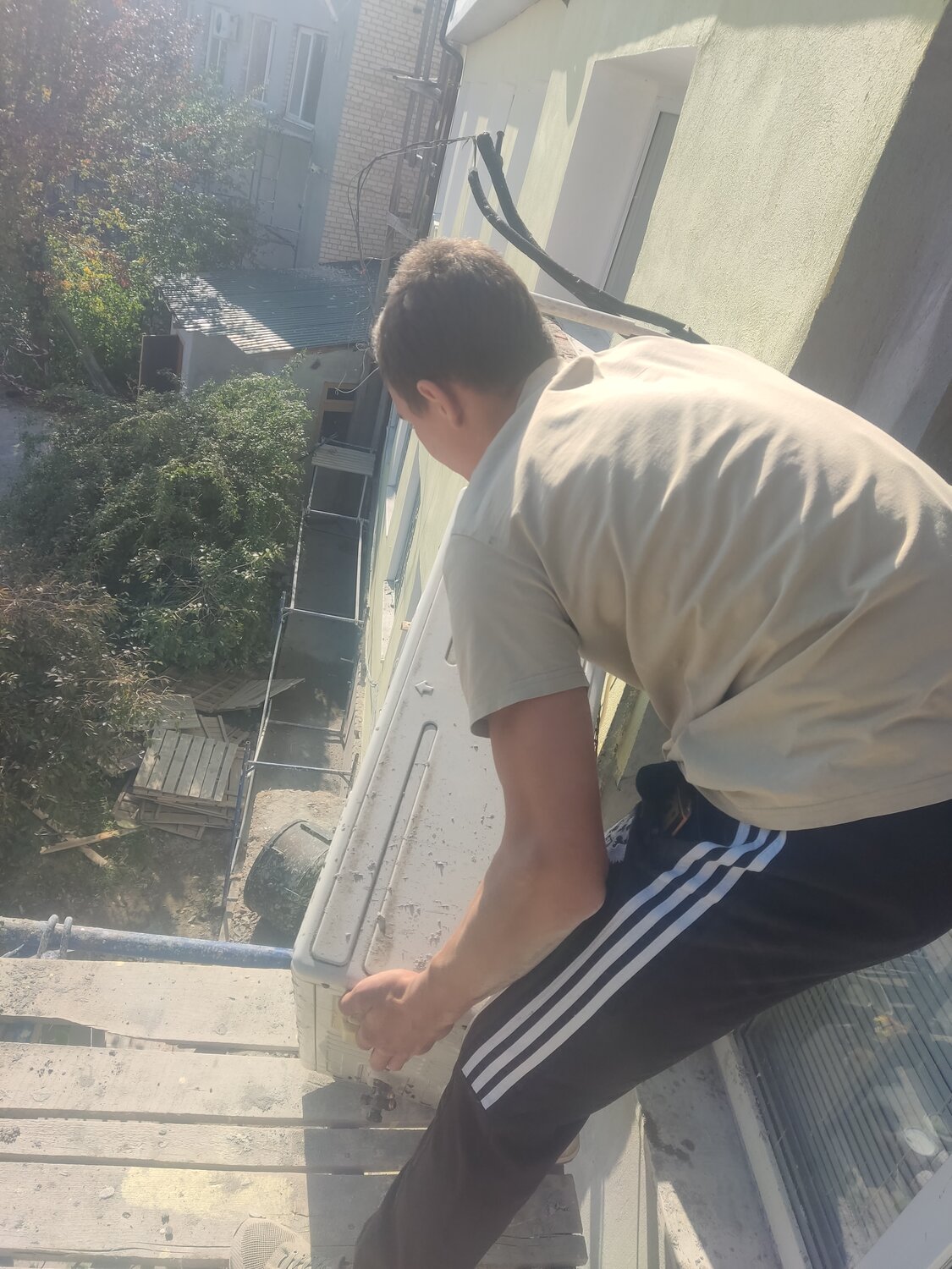 мужчина, человек, мужчины, парень, на балконе