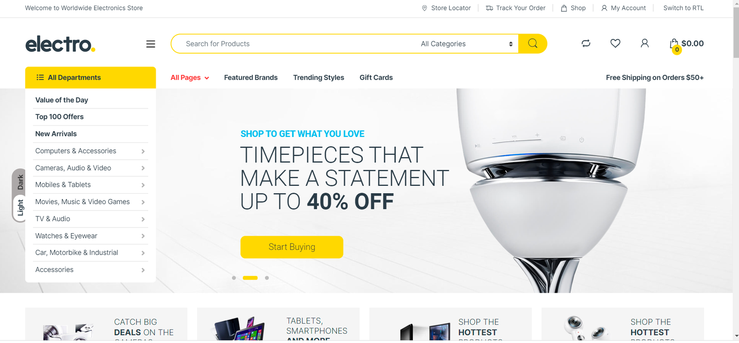 электро шаблон вордпресс, electro тема wordpress, шаблон electra opencart, скриншот , woocommerce
