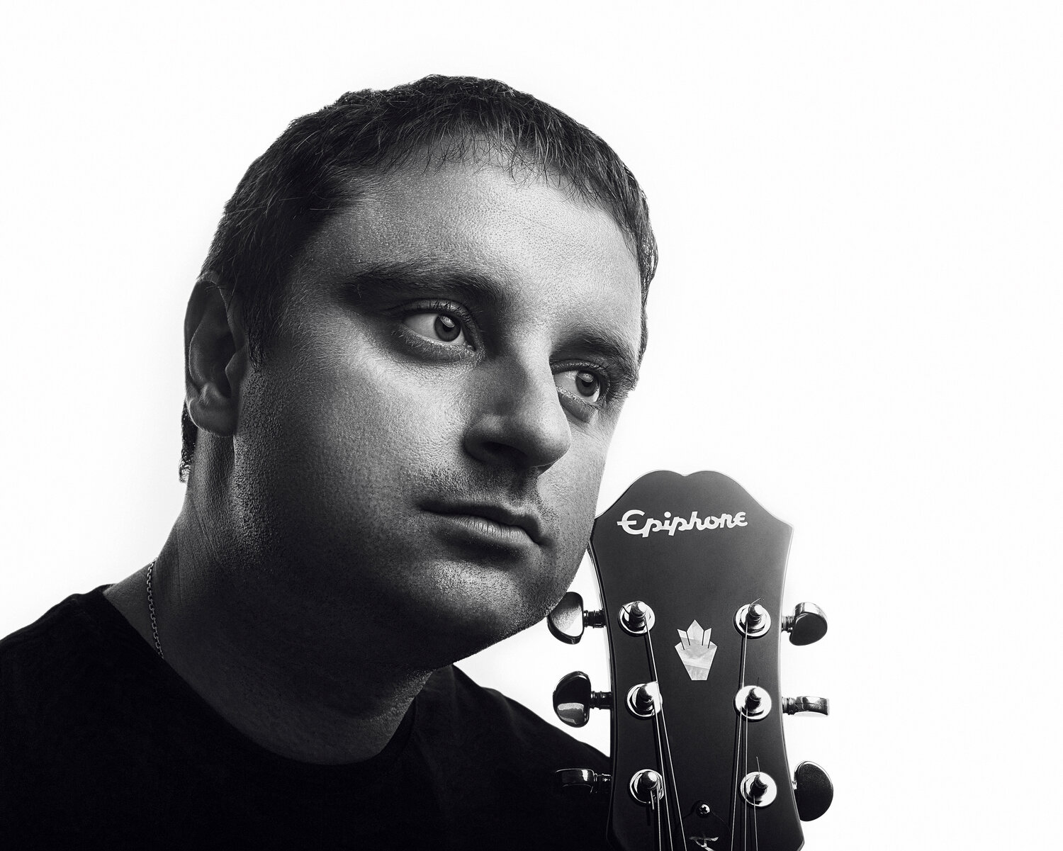 гитара, мужчина, винтажные гитары, лес пол, головка грифа gibson les paul