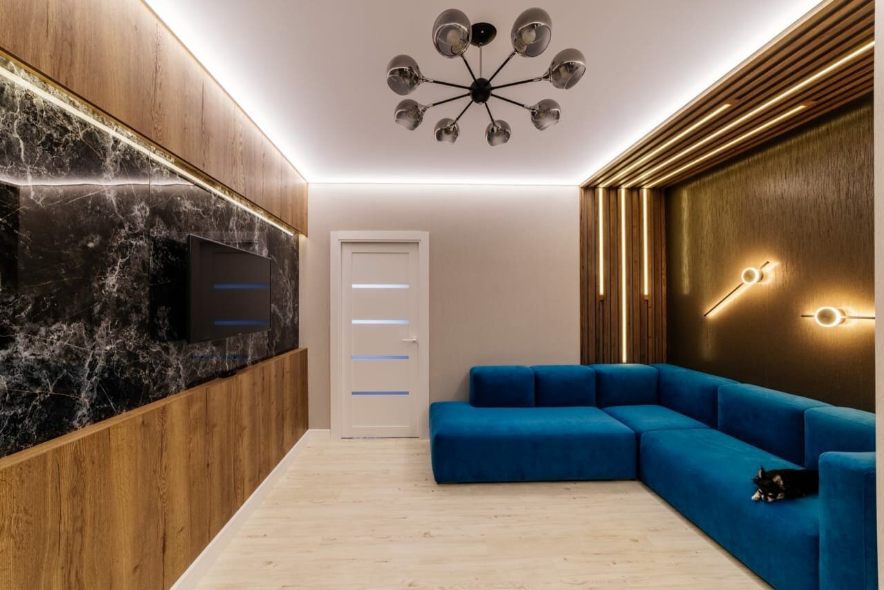 диодная лента, дизайн интерьера, светодиодная лента в интерьере, современный интерьер, интерьер