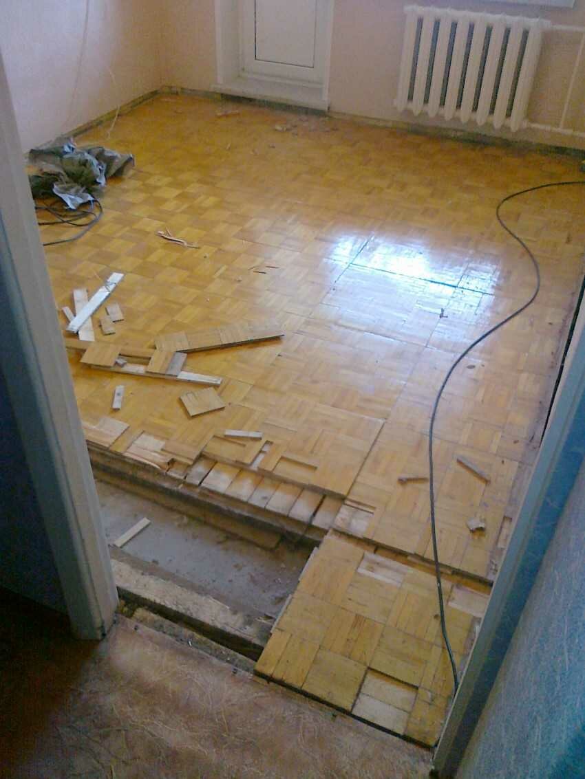 Демонтаж паркета