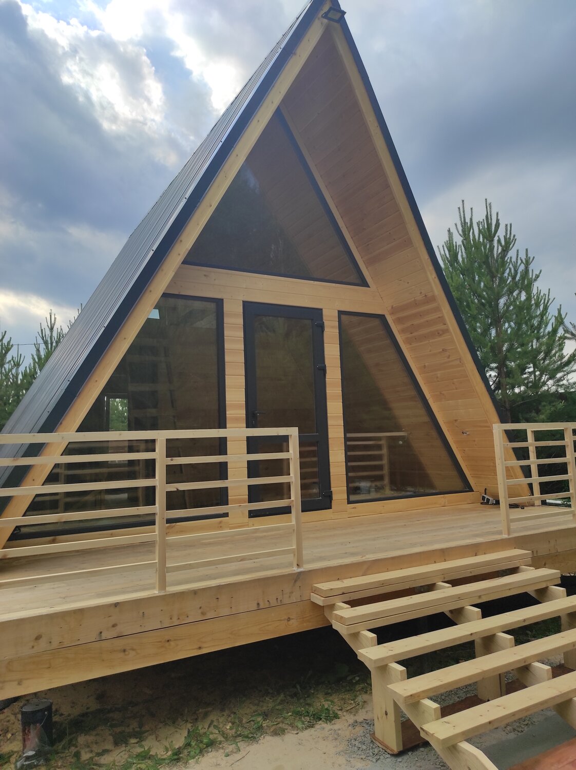 дом шалаш, треугольный дом, дачный домик, дом каркасный, дом шалаш под ключ