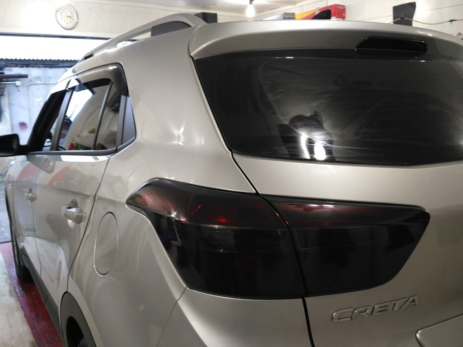 hyundai creta, тонировка стекол автомобиля 10 %, тонировка фар, hyundai creta винил, тонировка задних фонарей пленкой