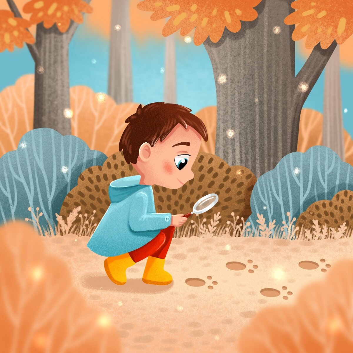книжная иллюстрация, adobe illustrator, иллюстрация, осень в мультиках, детские иллюстрации