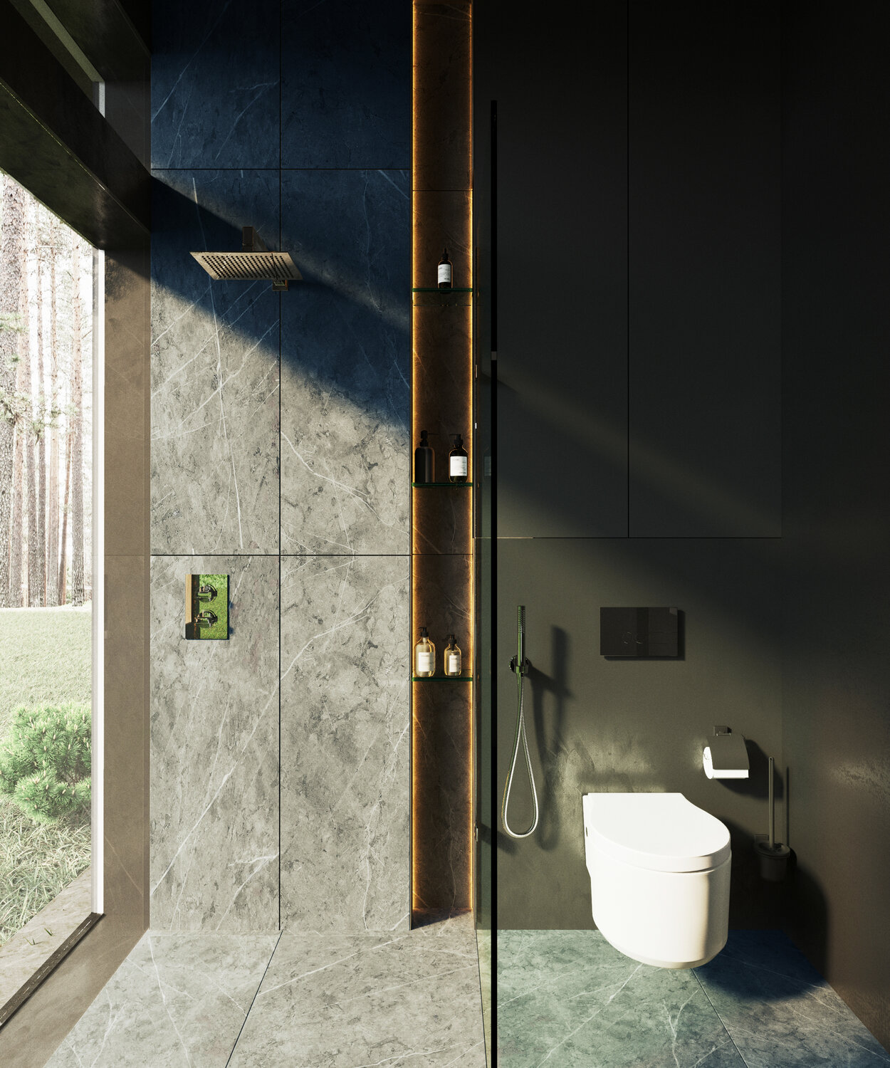 керамическая плитка lantic colonial luxury modul gold 30x29x1, дизайн интерьера, ванная интерьер, интерьер туалета, семпре туалет интерьер