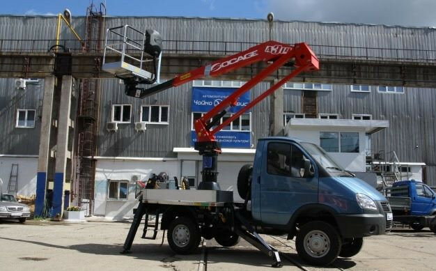газ-23107 соболь (socage a-314), автовышка газ, автовышка на базе газ, автовышка socage 314, автовышка газ 3302