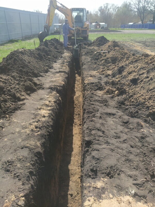 траншея, копка траншей, копка траншеи, траншея под фундамент, траншея 20 метров