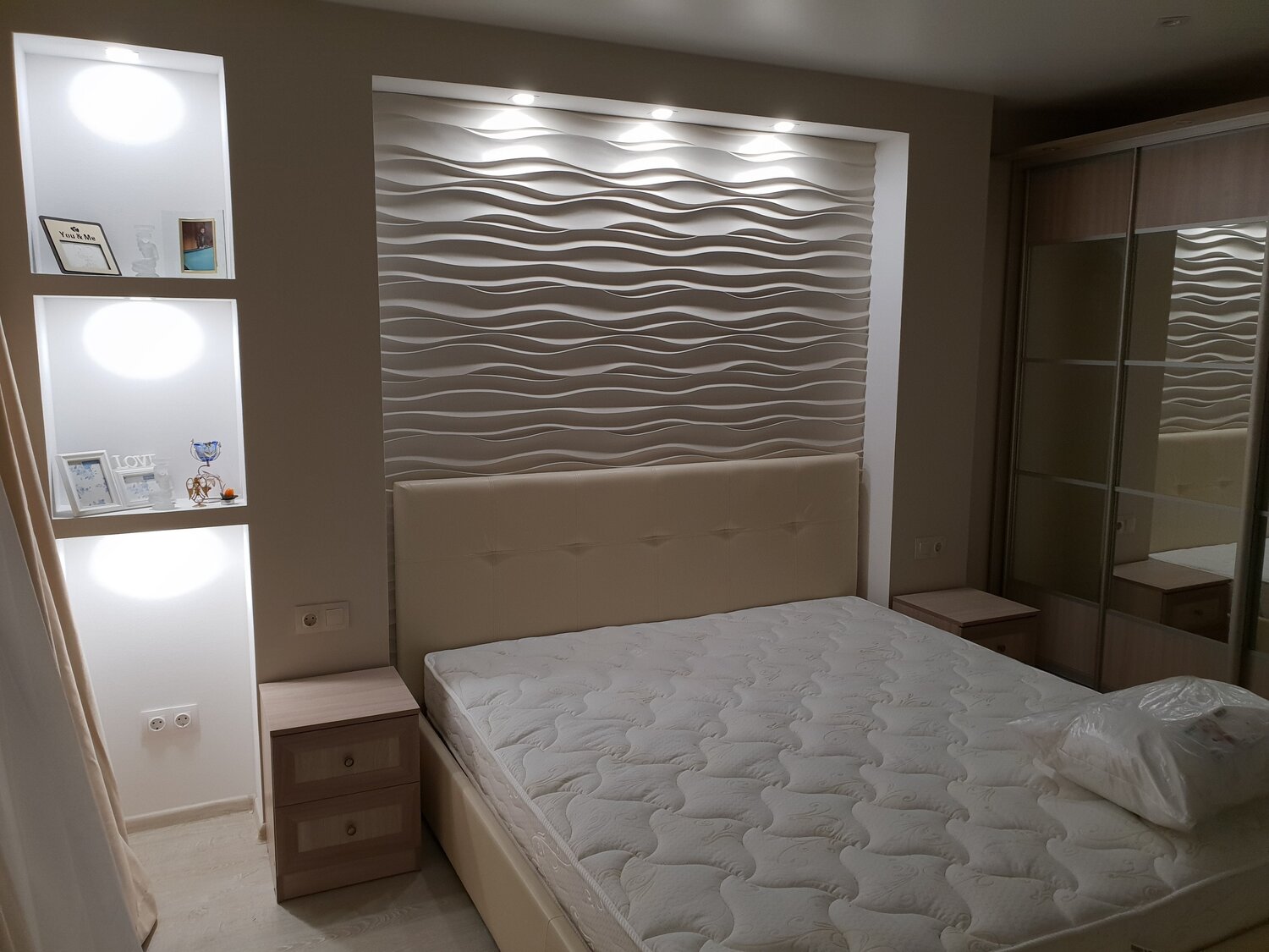гипсовая 3д панель волна атлантика, гипсовые 3д панели в спальне, гипсовые 3 д панели, гипсовые 3 d панели, панели из гипса