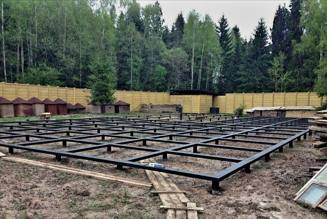 Строительство винтового свайного фундамента