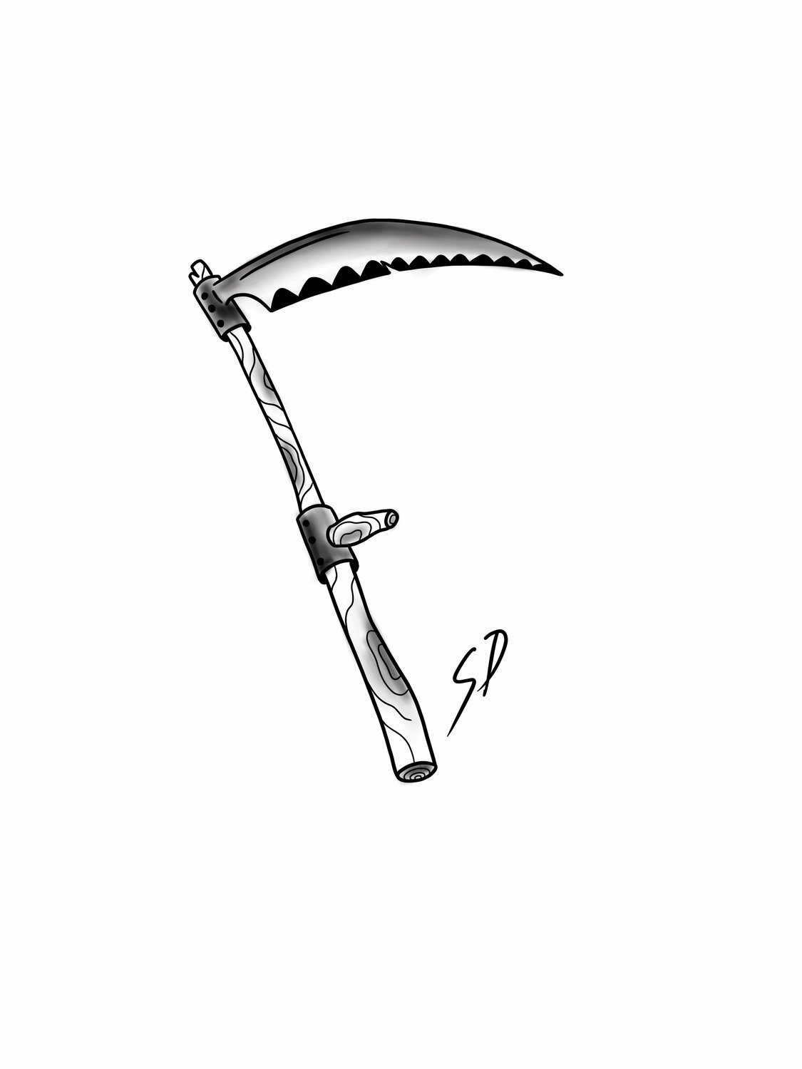 коса эскиз, scythe коса, серп оружие, коса рисунок карандашом инструмент, коса раскраска
