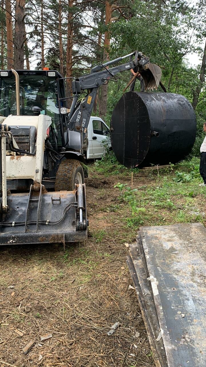 септик, монтаж септика, установка септика, дорога, чистка септика
