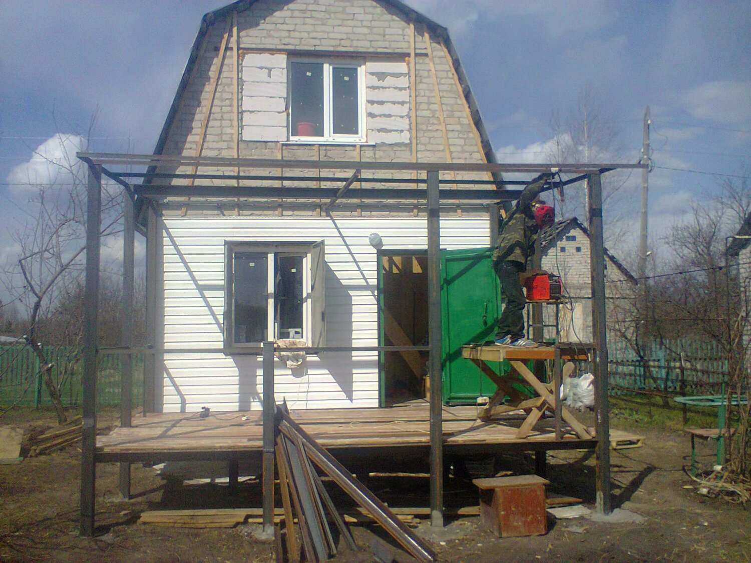 дачный дом, дача, дом дача, дачный домик, балкон на даче