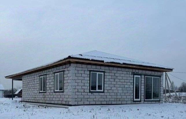 одноэтажный дом, одноэтажный дом из газоблока, одноэтажный дом из блоков, дом в селе, одноэтажный дом из газобетона