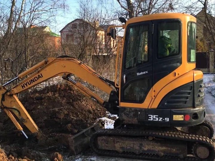 мини экскаватор, hyundai 35 экскаватор, услуги мини экскаватора, хендай экскаватор, hyundai экскаватор