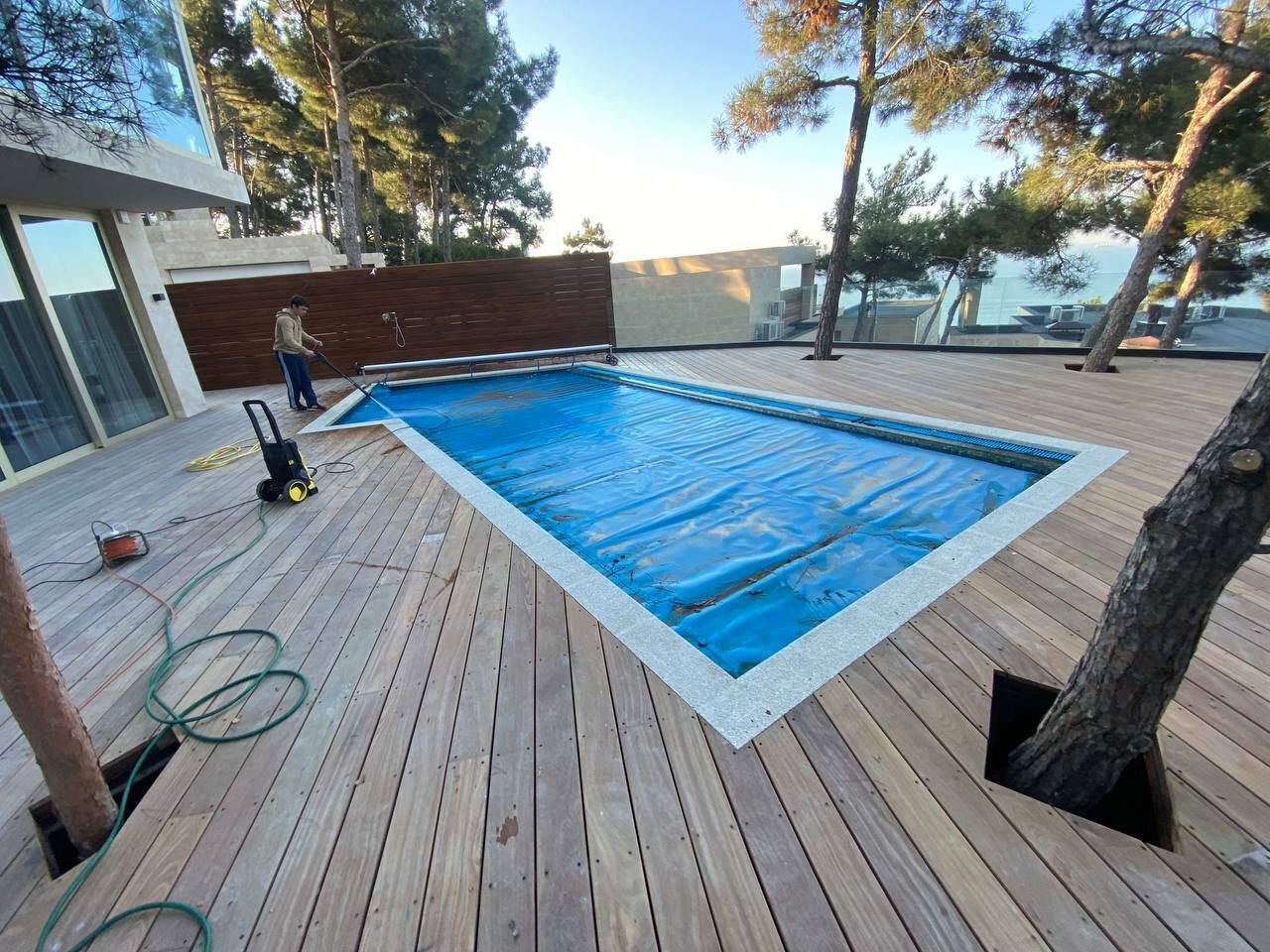 бассейн, террасная доска для бассейна, дпк бассейн, бассейн compass pools, строительство бассейна