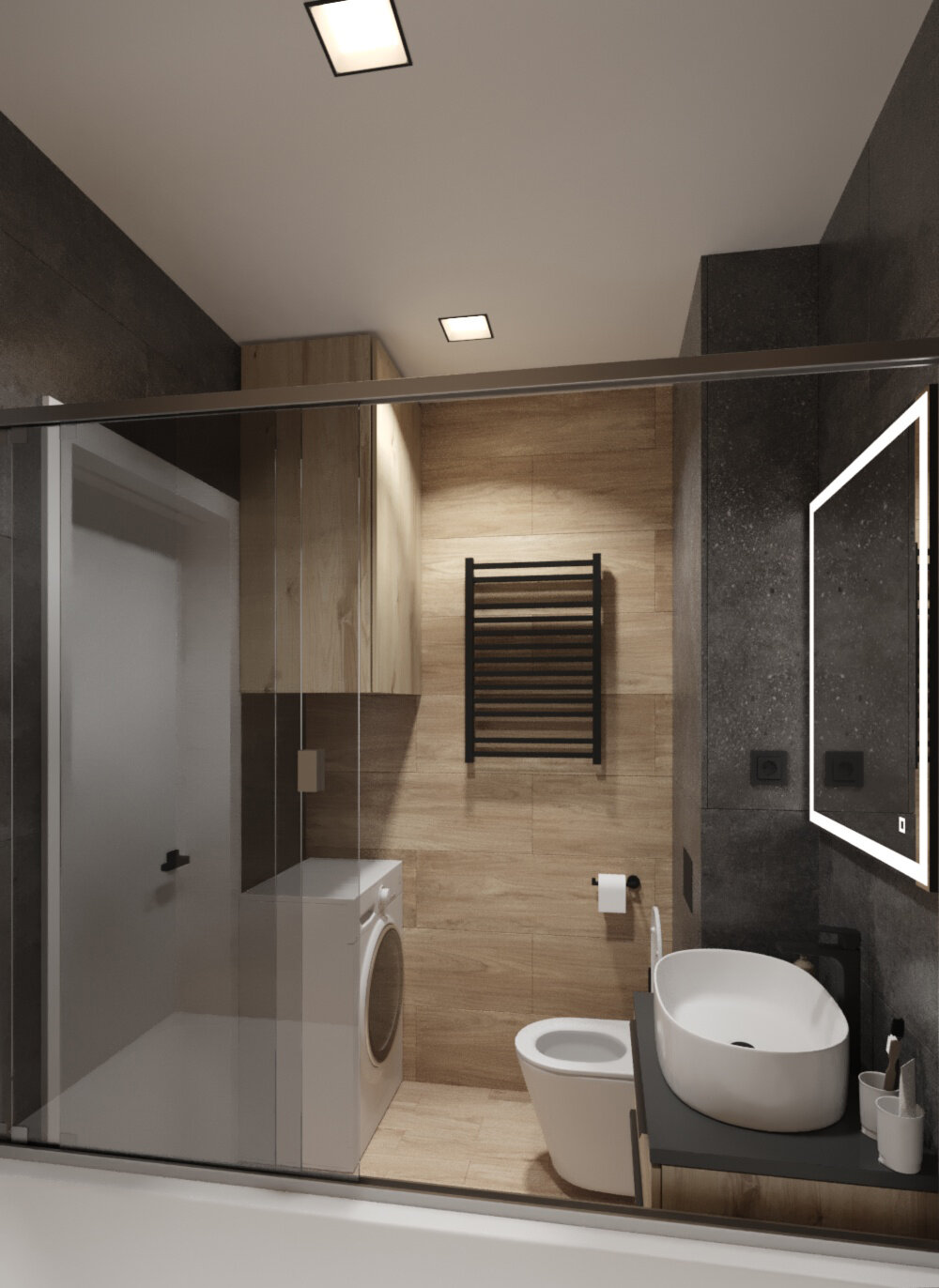 санузел в стиле лофт, туалет 2кв в стиле лофт, санузел в современном стиле, санузел, интерьер санузел