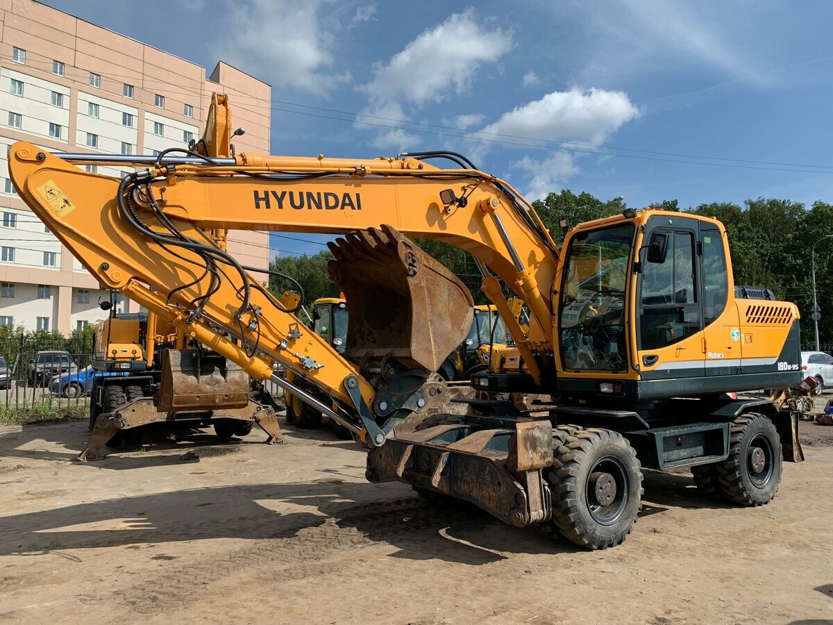экскаватор hyundai, экскаватор hyundai r180w-9s, экскаватор хендай, экскаватор hyundai r210w-9s,2013, колесный экскаватор hyundai r180w-9s